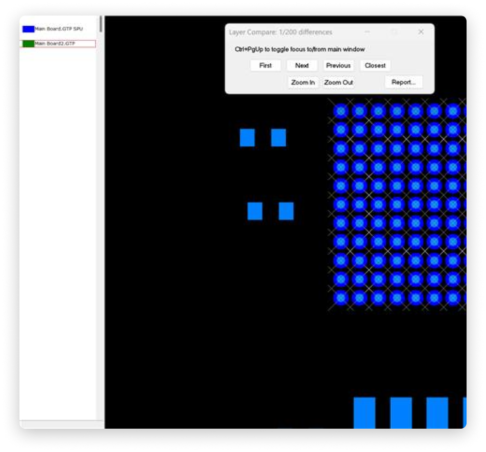 Layer to layer comparison