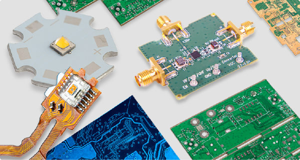 What are printed circuit boards made of?